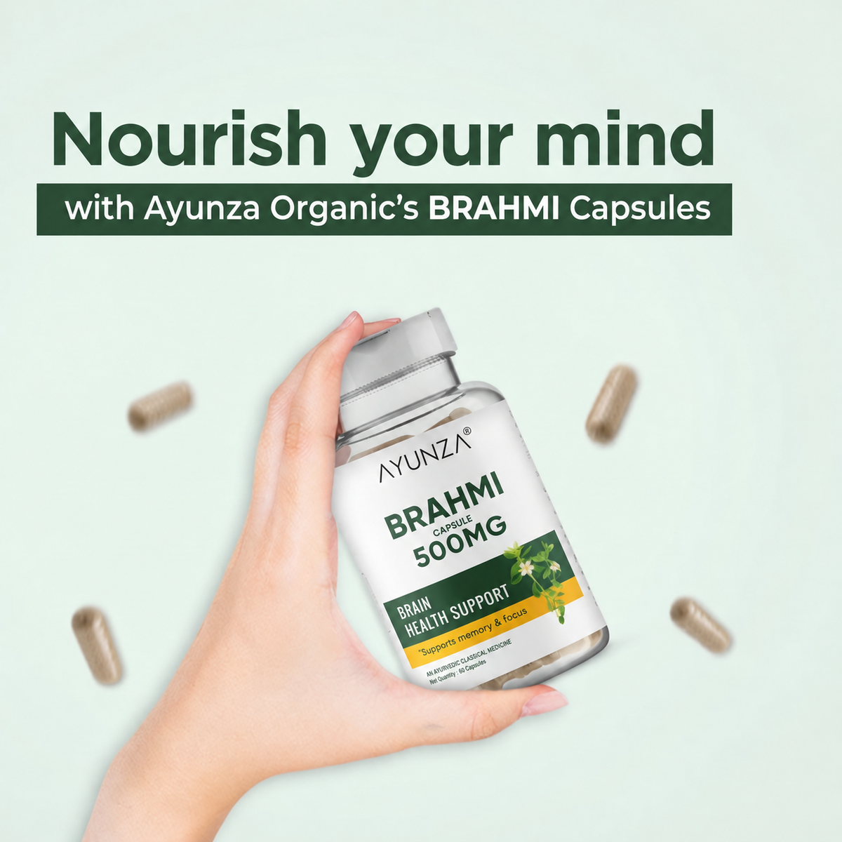 AYUNZA Brahmi Capsules | 500mg