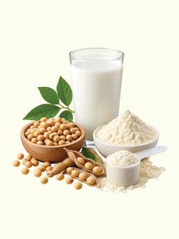 Triple Protein Blend (Whey + Soy + Milk):