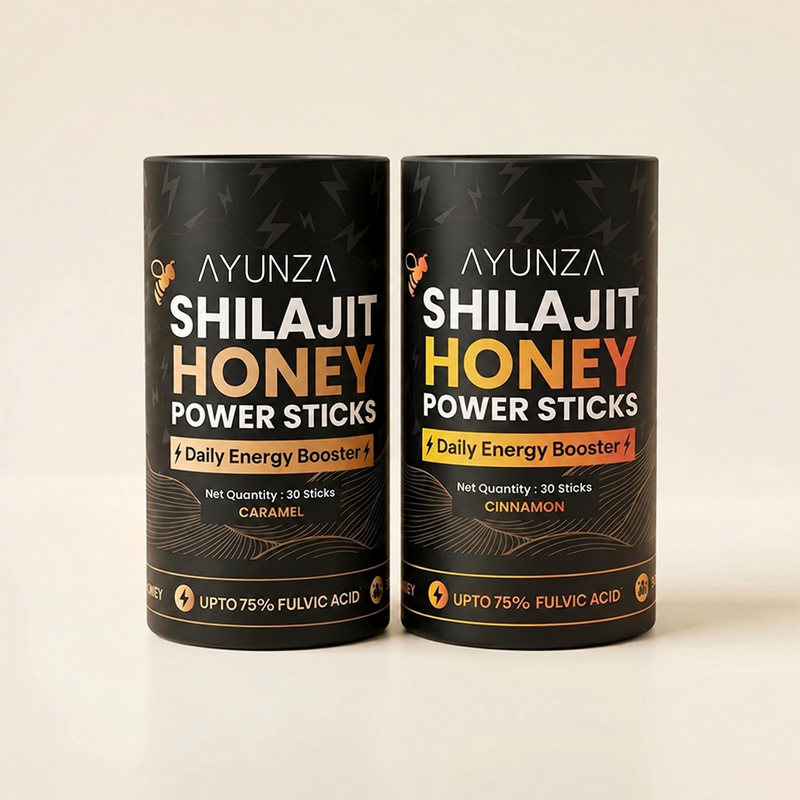 AYUNZA Shilajit Honey Sticks (Cinnamon and Caramel)