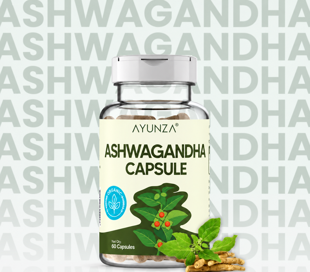 AYUNZA Ashwagandha Capsules | 500mg Pack of 2