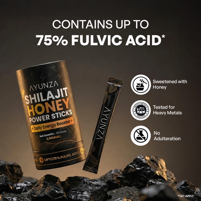 AYUNZA Shilajit Honey Sticks (Caramel)